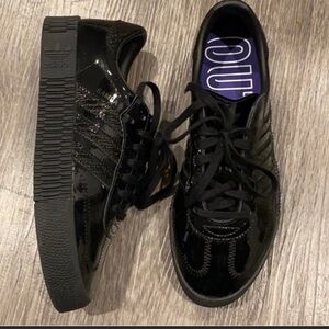 Adidas Samba patent leather shoes!!